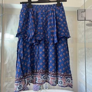 Floral Print Knee-Length Skirt